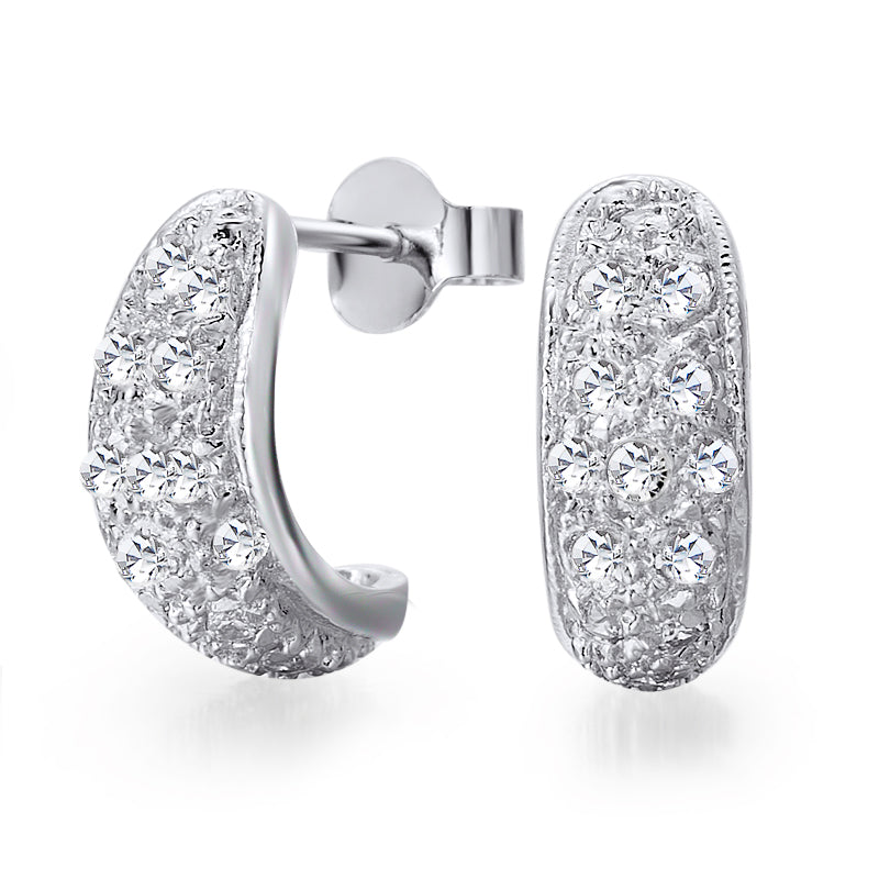 Sparkling Delicacy - Gold Earrings with Diamonds 0.36 ctw