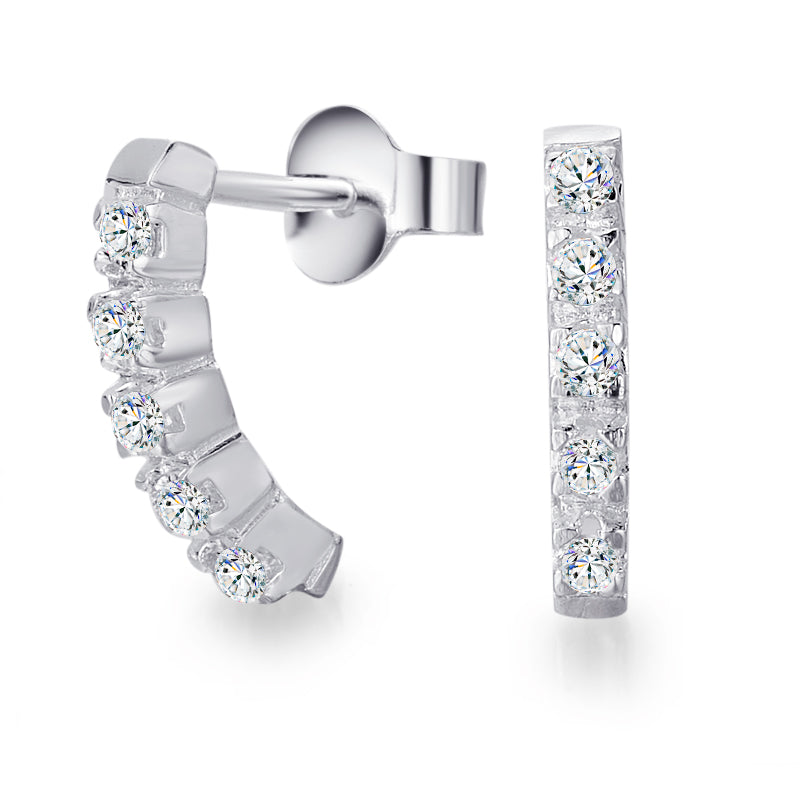 Stylish earrings with diamonds