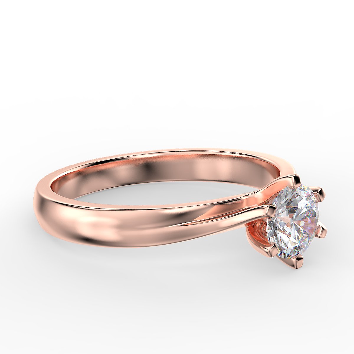 Athena rose gold ring with 0.50 ct diamond