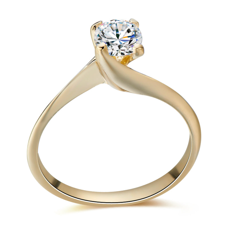 Gold engagement ring with a 0.45ct diamond