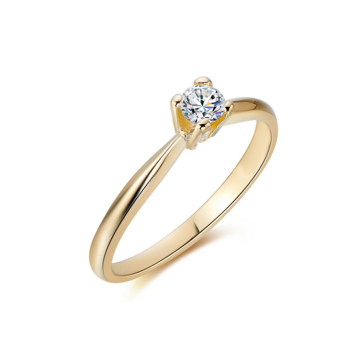 Minimalist Elegance - gold ring with a 0.15 ct diamond