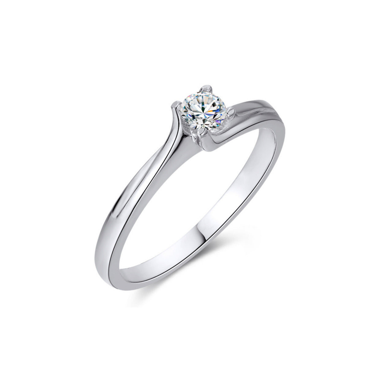 Złoty pierścionek zaręczynowy z diamentem 0,15ct