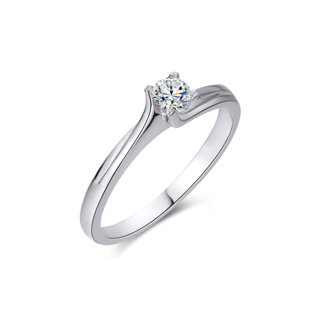 Złoty pierścionek zaręczynowy z diamentem 0,15ct
