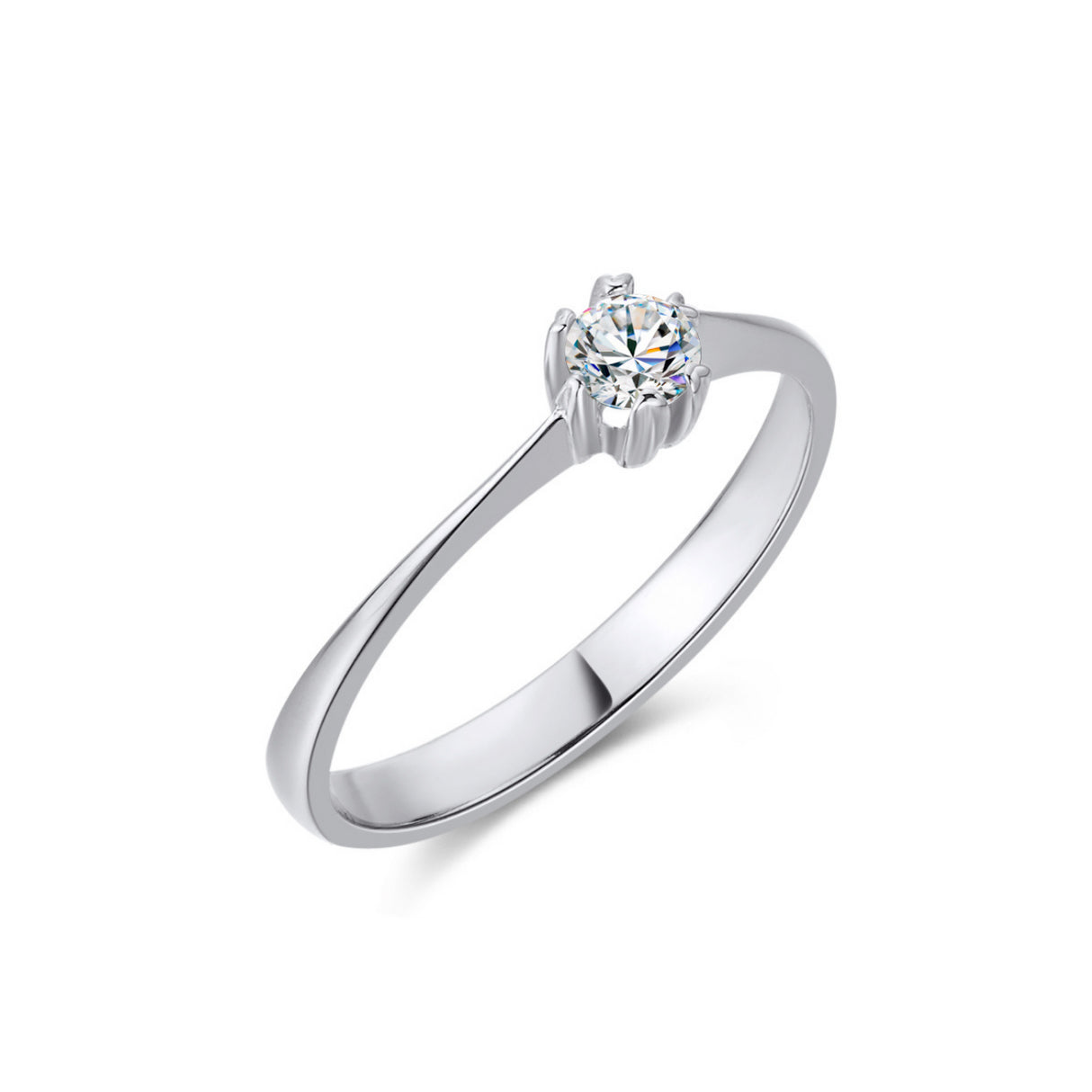 Gold engagement ring with a 0.15ct diamond