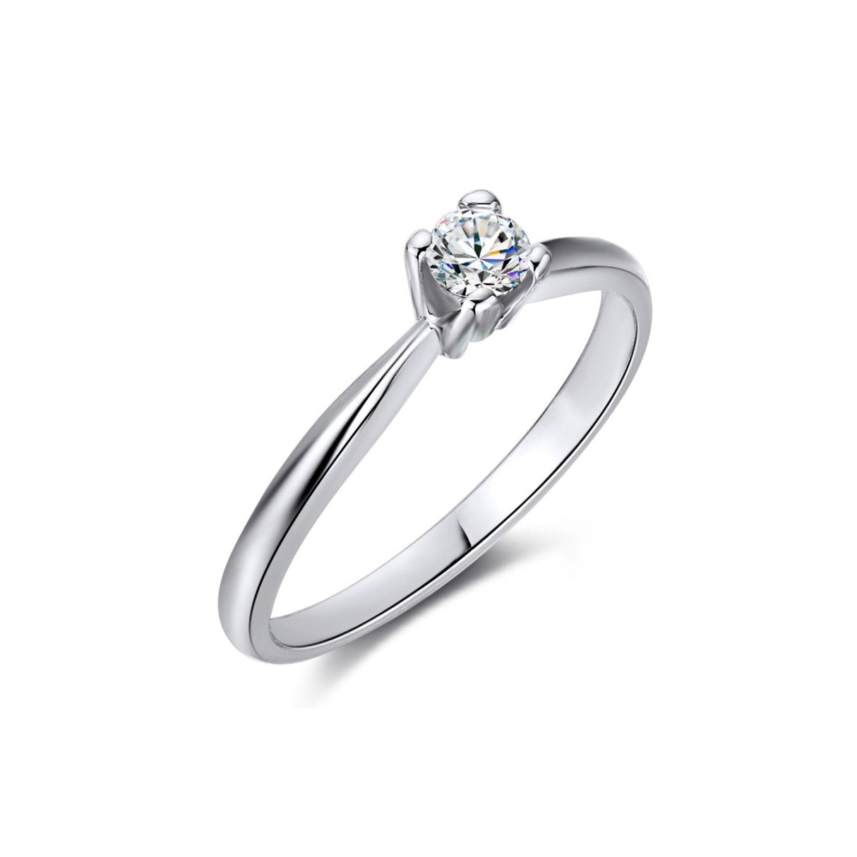 Złoty pierścionek zaręczynowy z diamentem 0,15ct