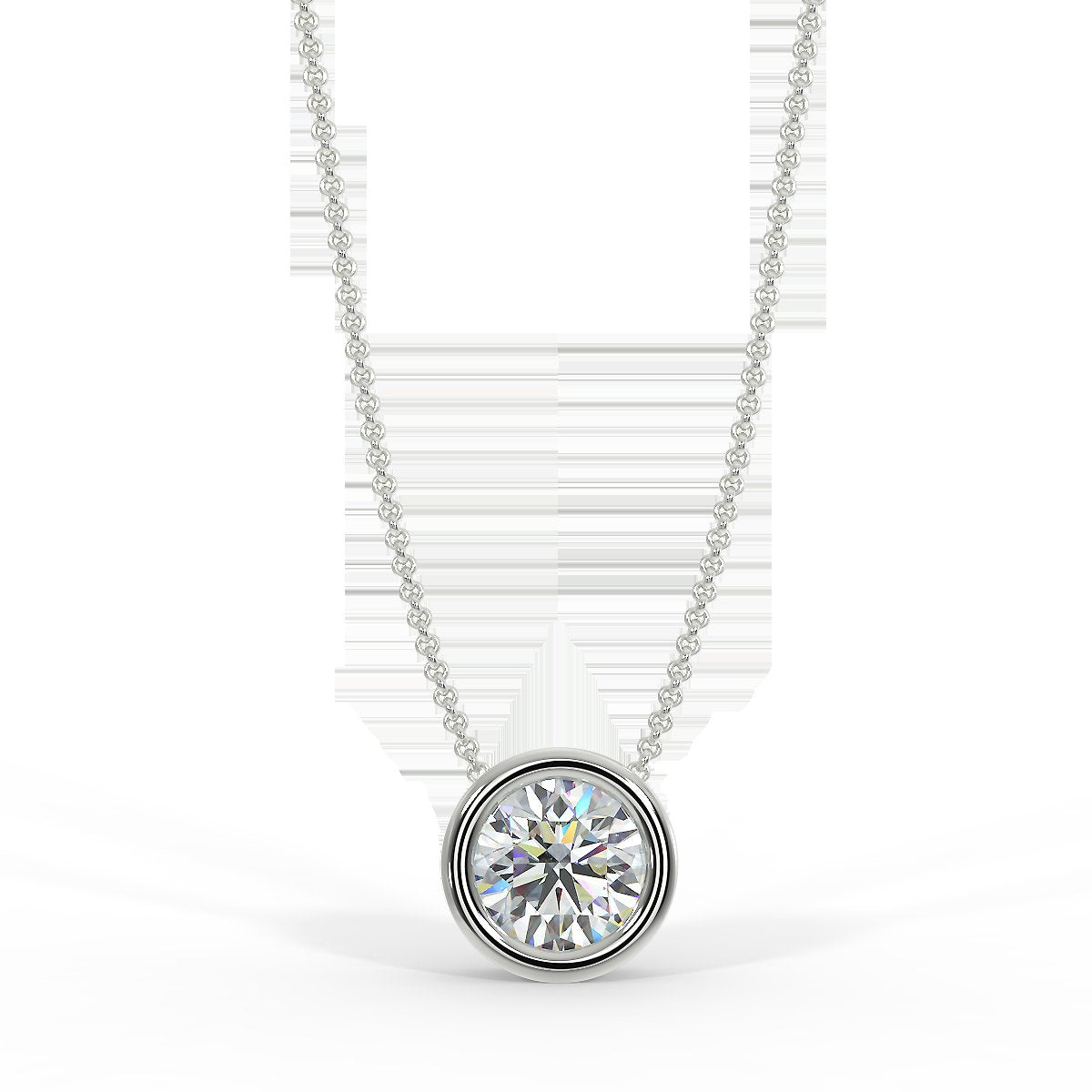 White gold pendant with a 0.40 ct diamond