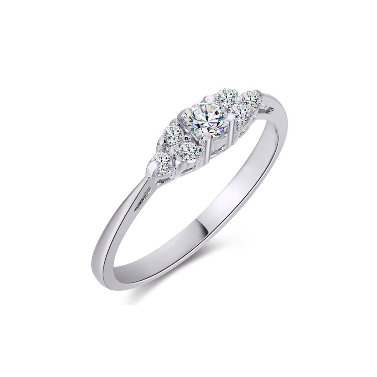 Złoty pierścionek zaręczynowy z diamentem 0,22ct