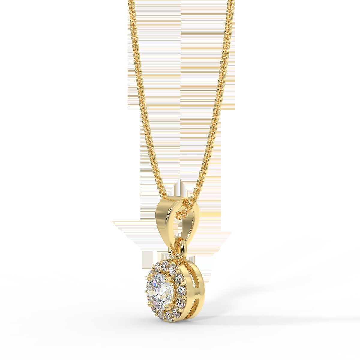 Yellow gold pendant with 0.15 ctw diamonds