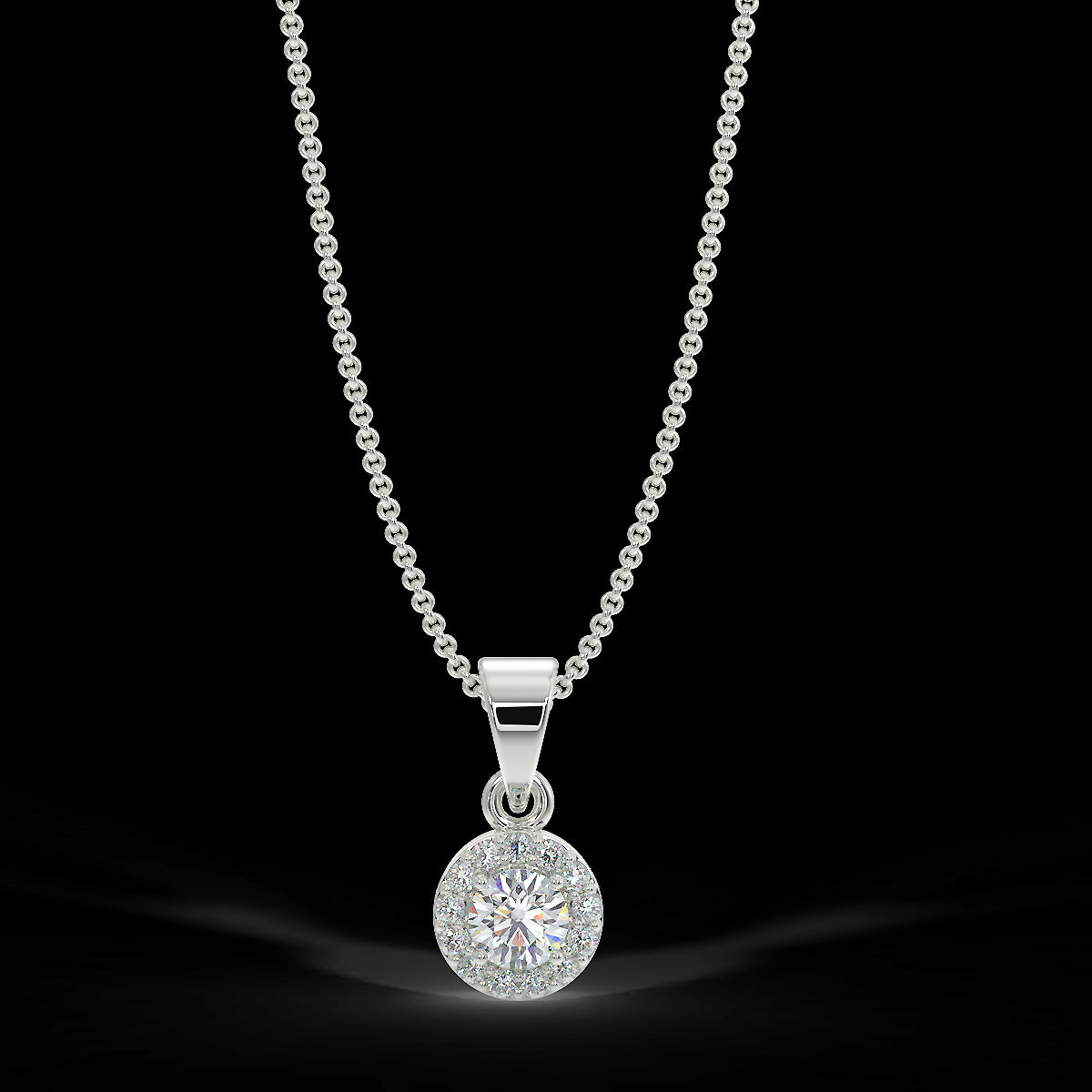 White gold pendant with 0.15 ctw diamonds