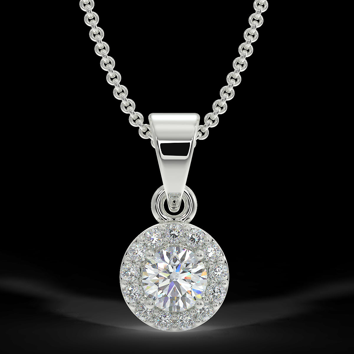 White gold pendant with 0.15 ctw diamonds