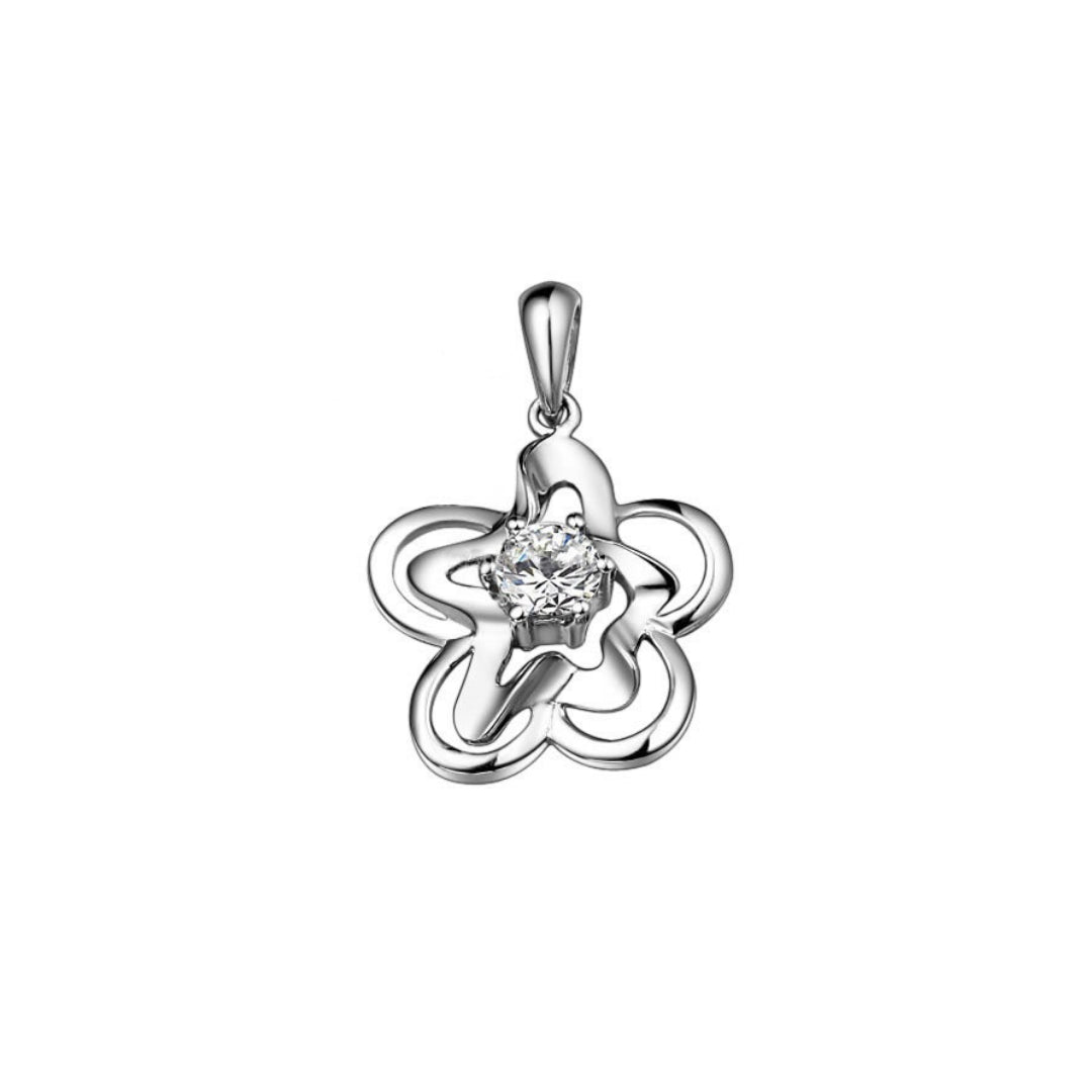 Zawieszka kwiatek z diamentem