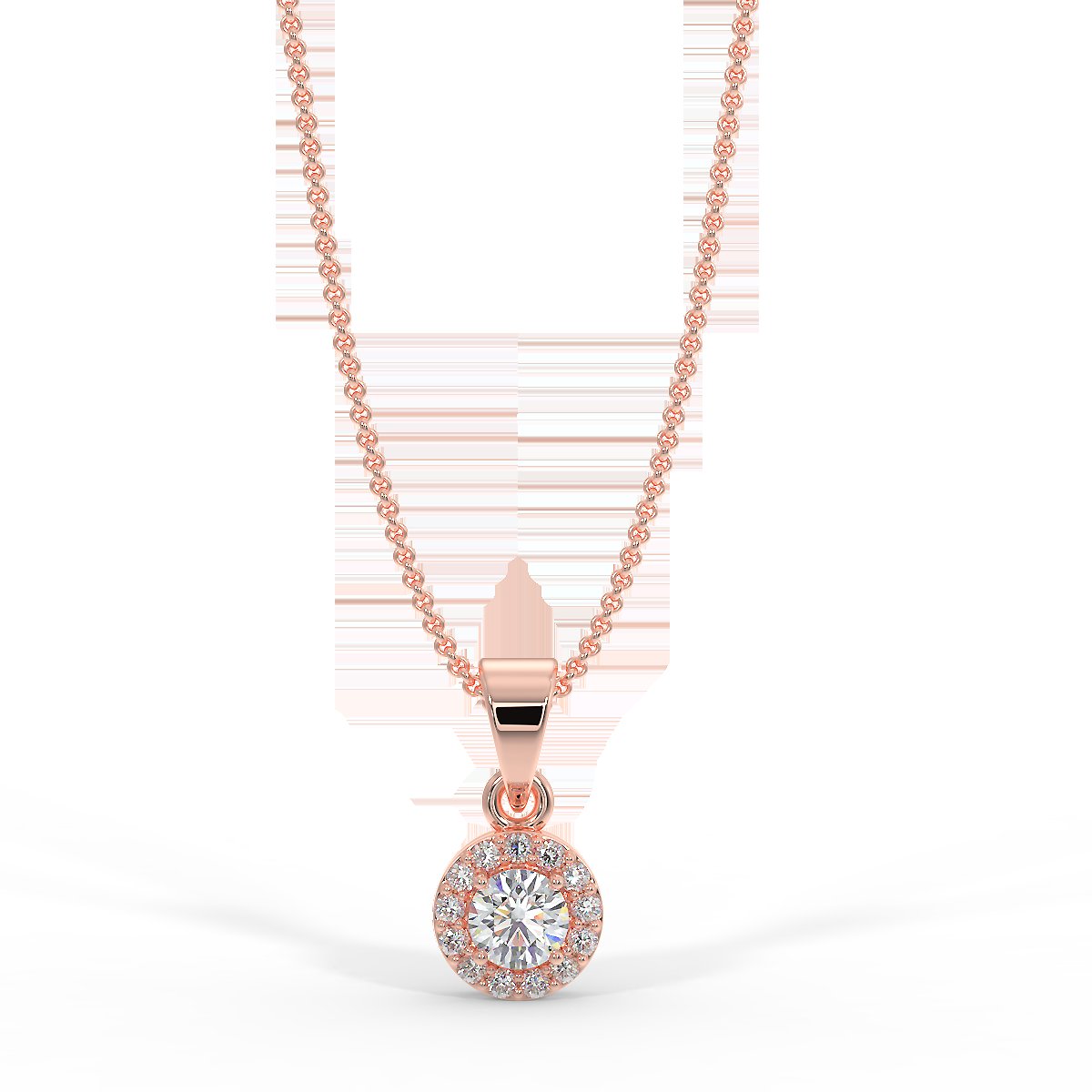 Rose gold pendant with 0.15 ctw diamonds
