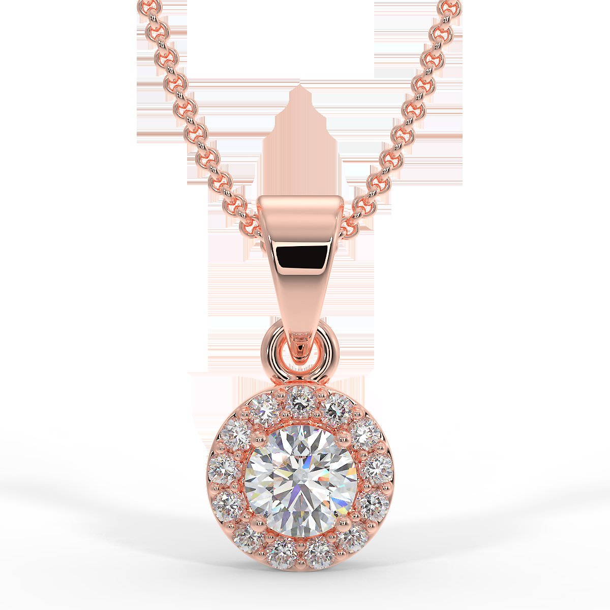 Rose gold pendant with 0.15 ctw diamonds