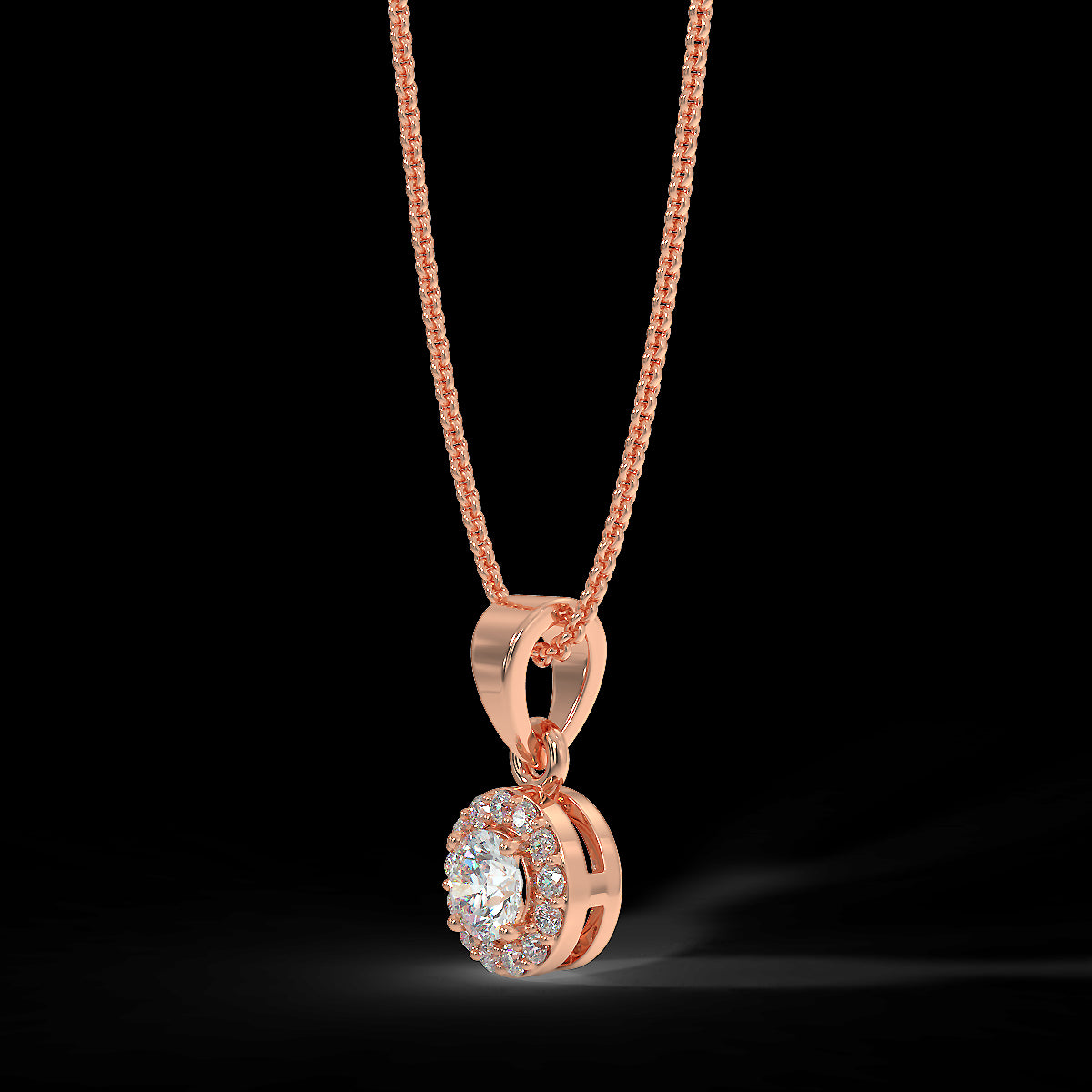 Rose gold pendant with 0.15 ctw diamonds