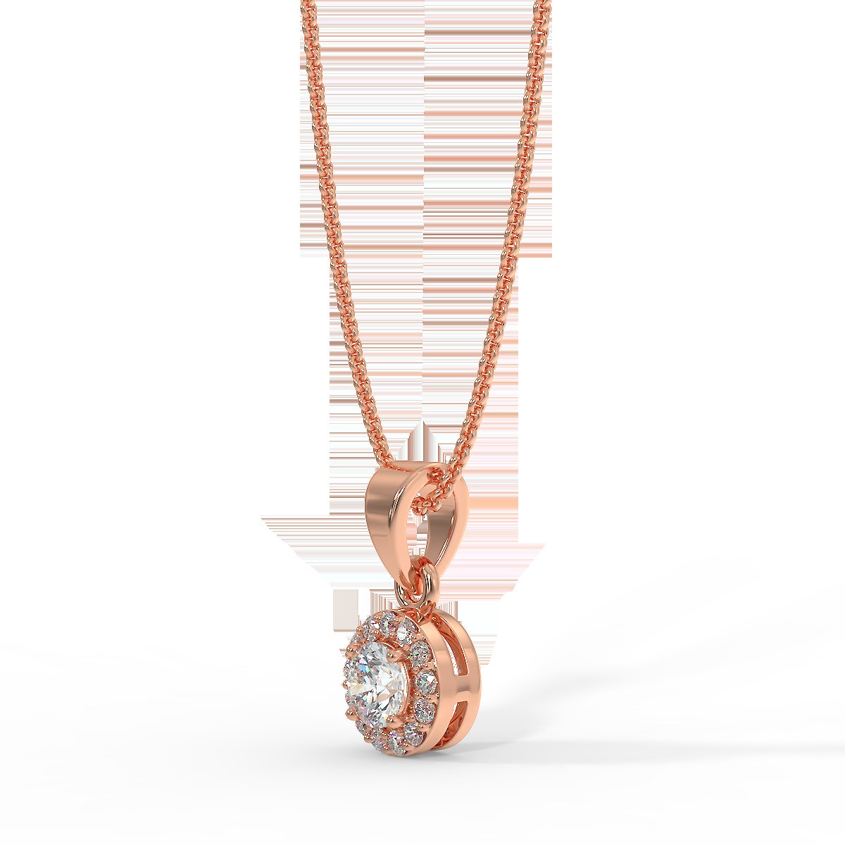 Rose gold pendant with 0.15 ctw diamonds