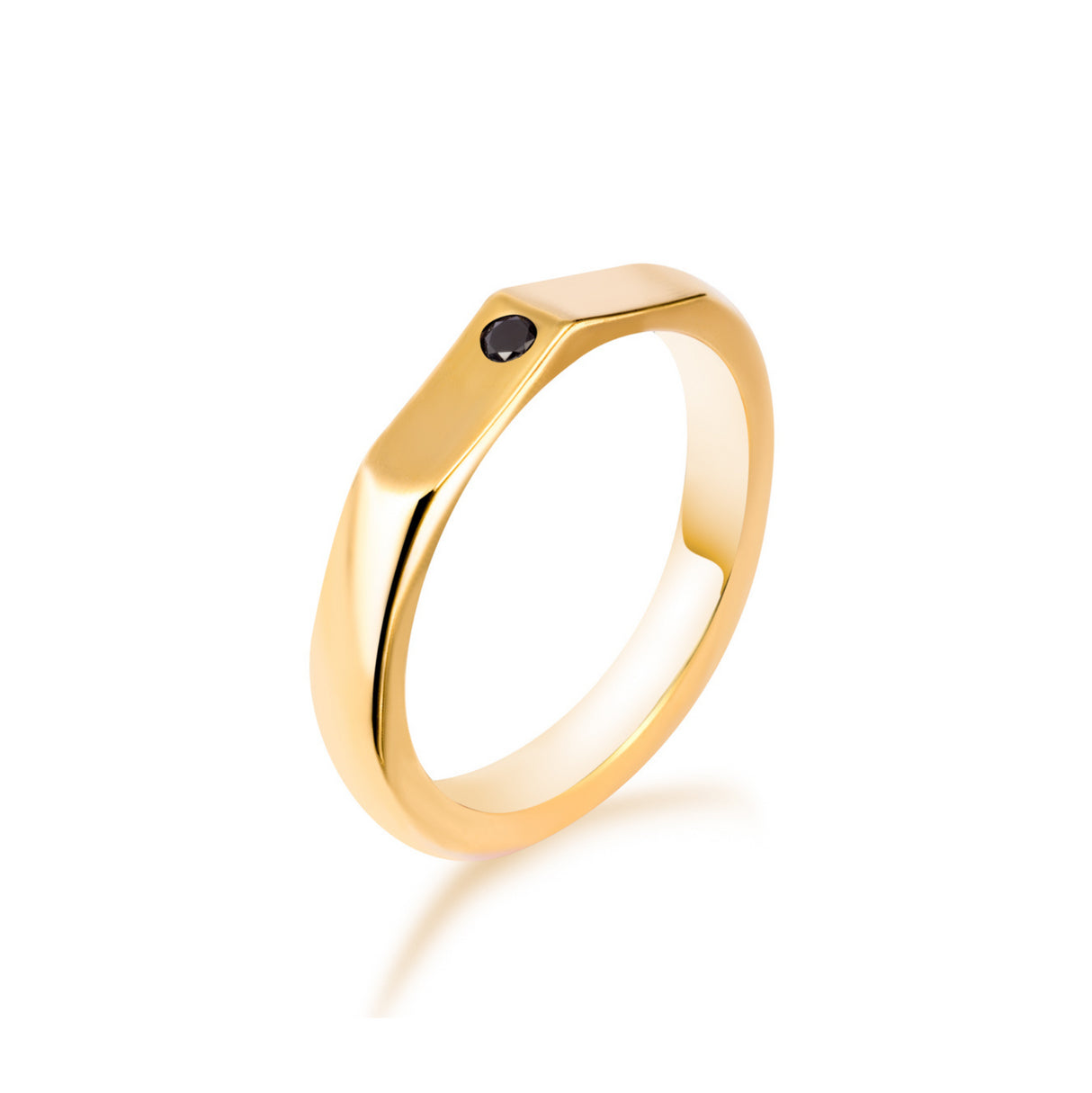 Amber Night - black diamond ring