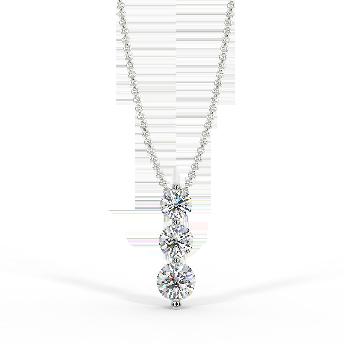 White gold trio pendant with 0.35 ctw diamonds