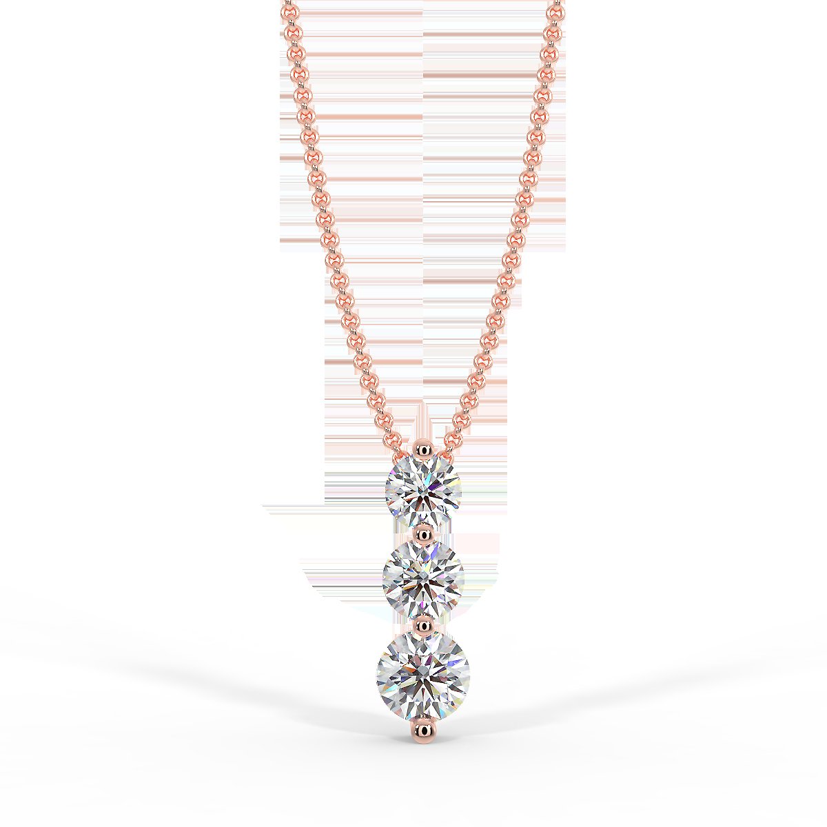 Rose Gold Trio Pendant with 0.35 ctw Diamonds
