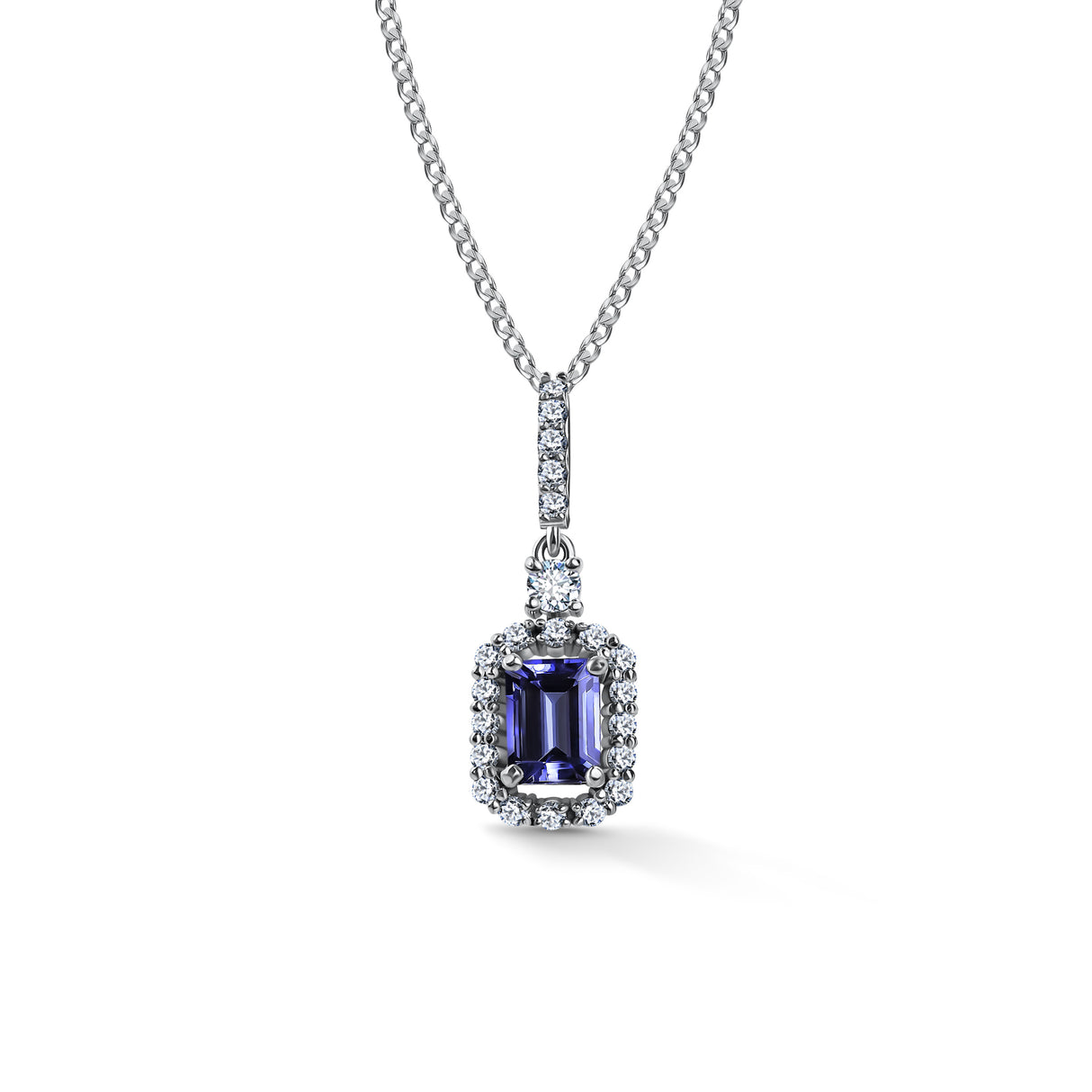 Azure Radiance - pendant with tanzanite and diamonds