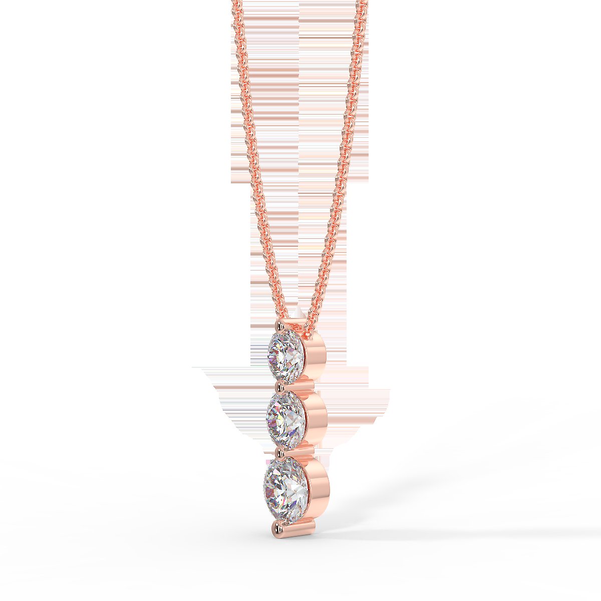 Rose Gold Trio Pendant with 0.35 ctw Diamonds