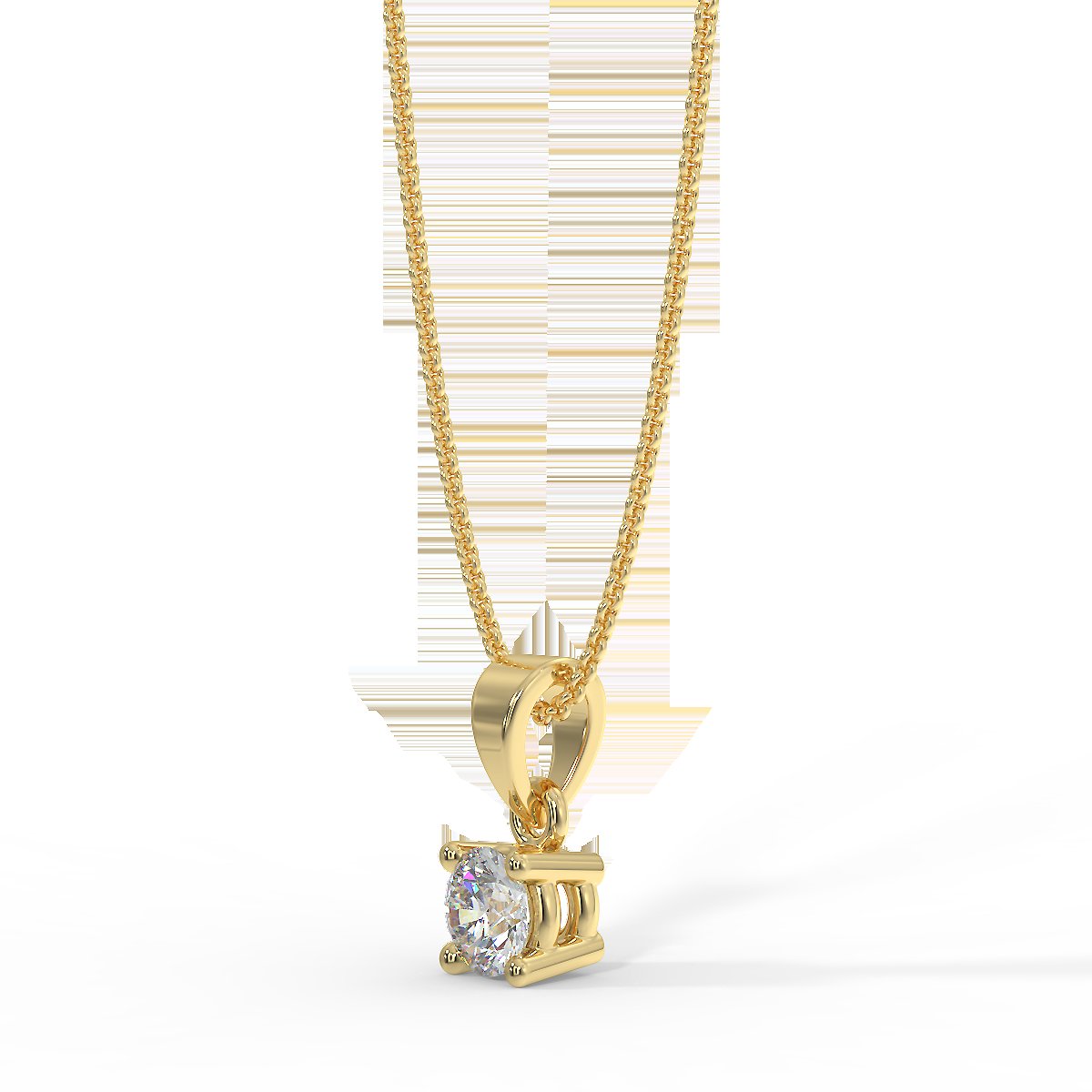 Yellow gold pendant with 0.15 ct diamonds