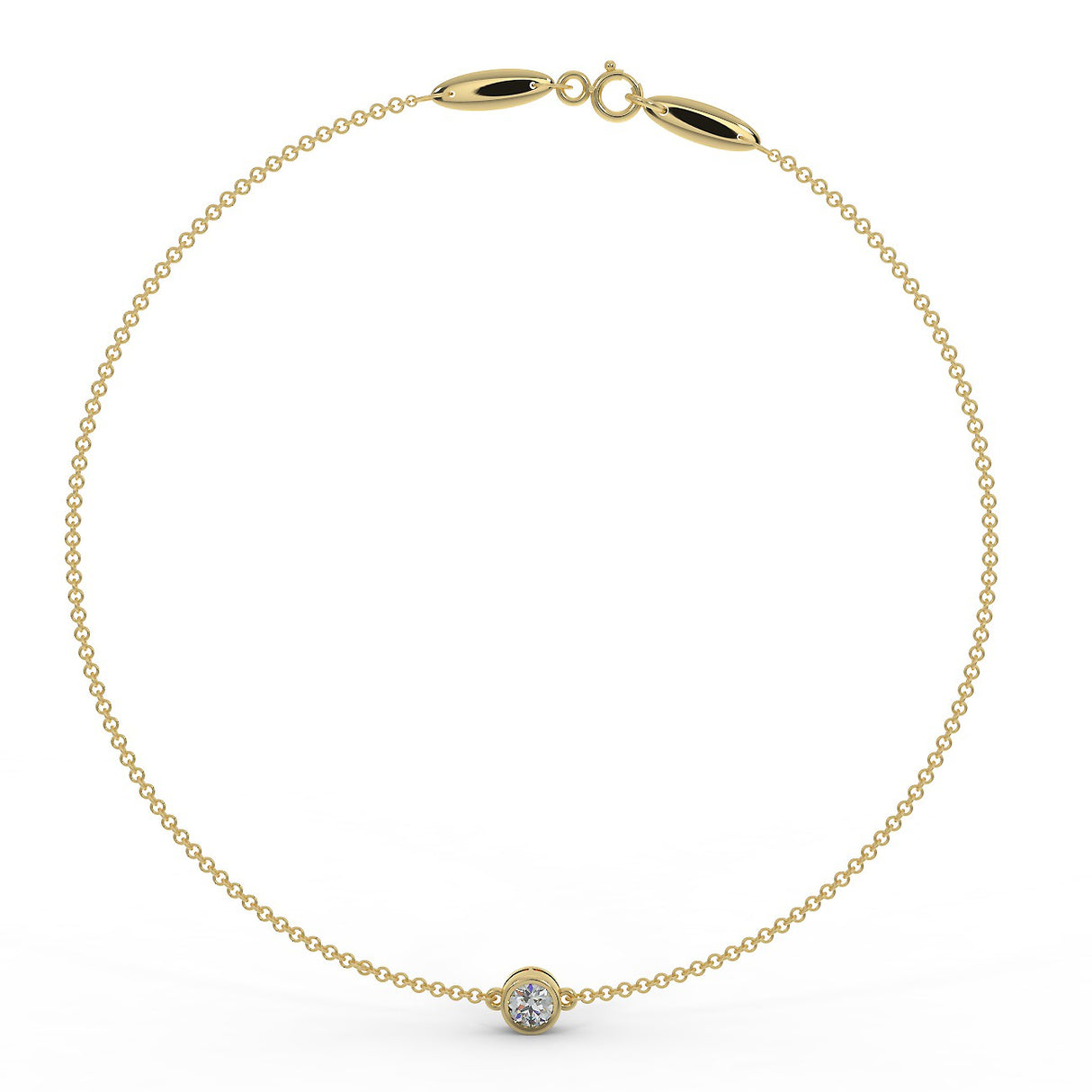 Gold bracelet with a 0.30 ct diamond