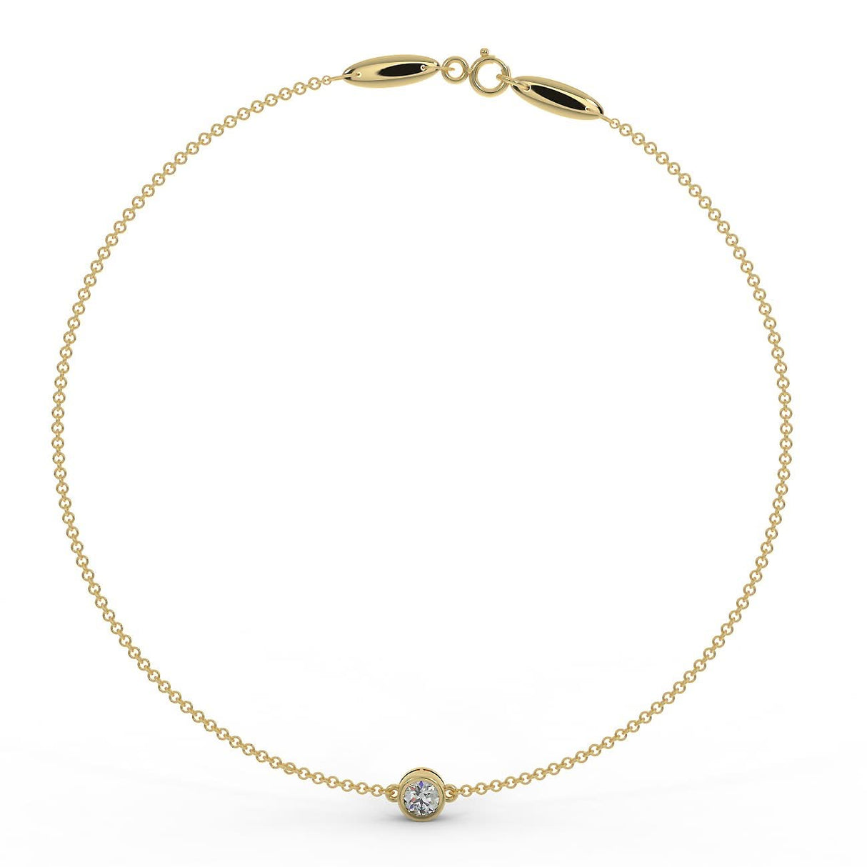 Gold bracelet with a 0.30 ct diamond