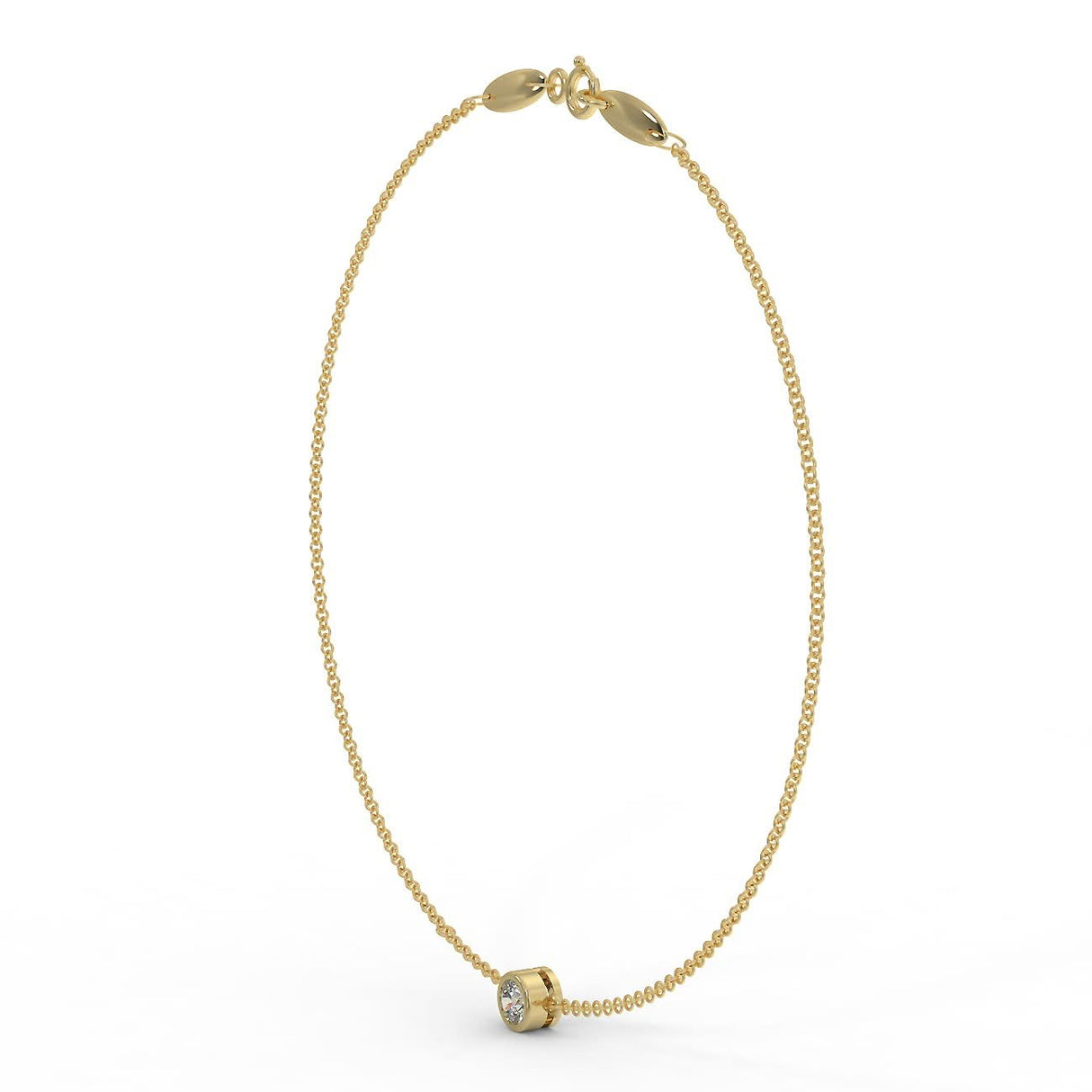 Gold bracelet with a 0.30 ct diamond
