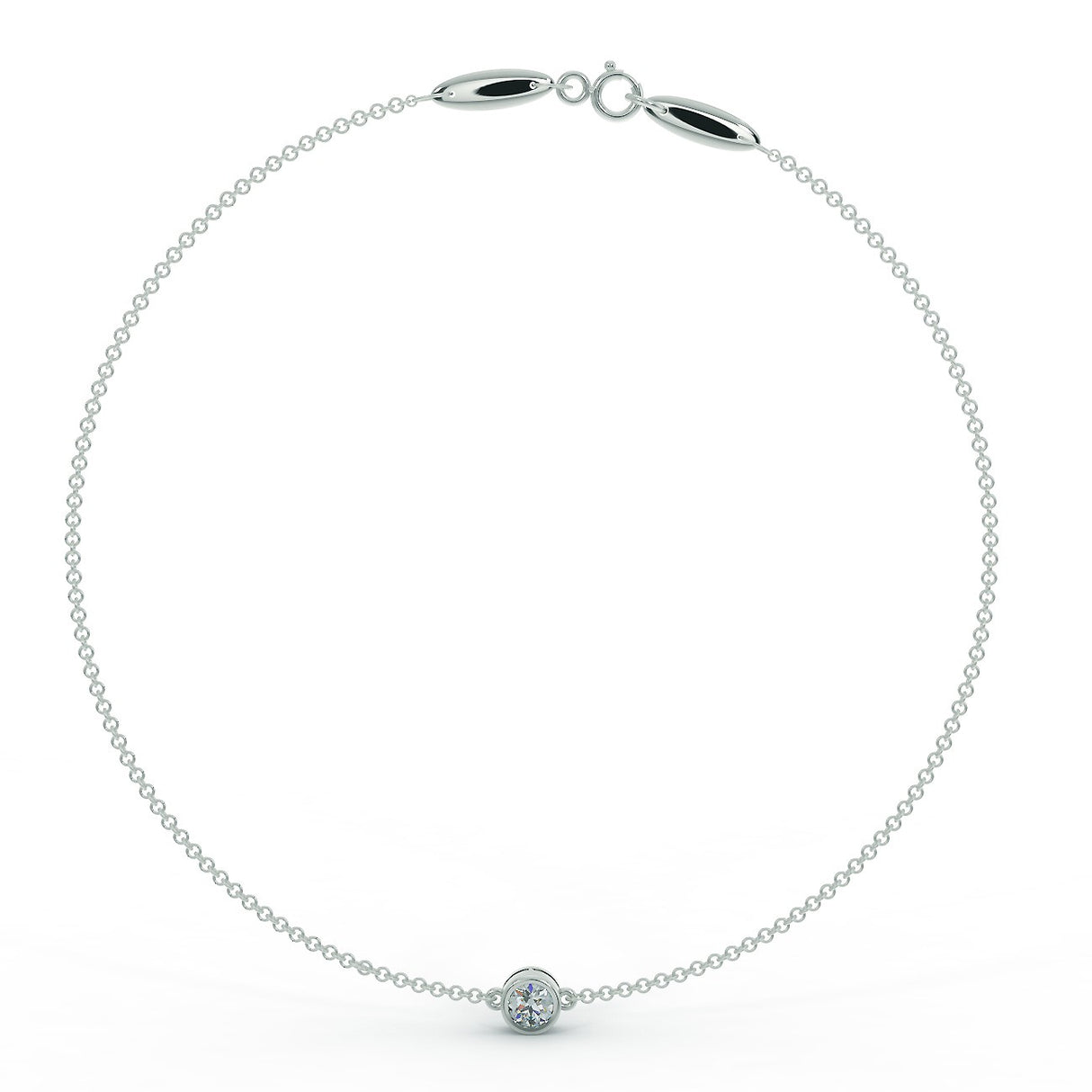 White gold bracelet with a 0.30 ct diamond