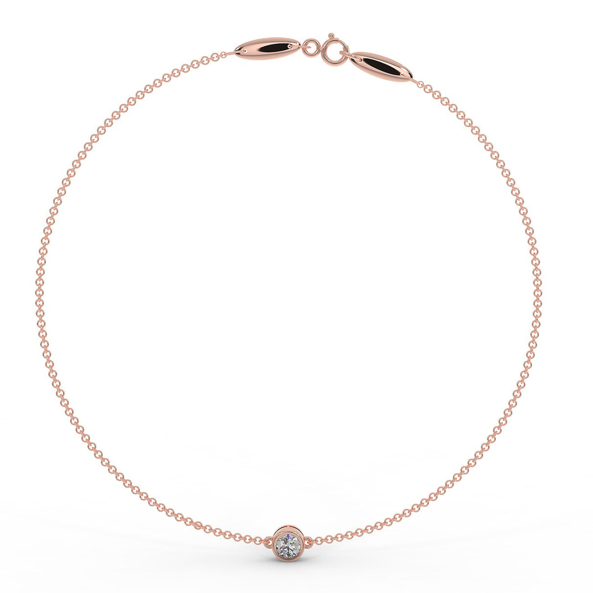 Rose gold bracelet with a 0.30 ct diamond