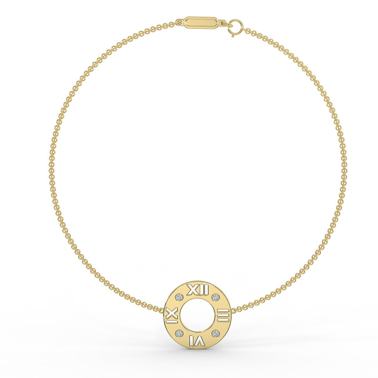 Gold bracelet with diamonds 0.12 ctw