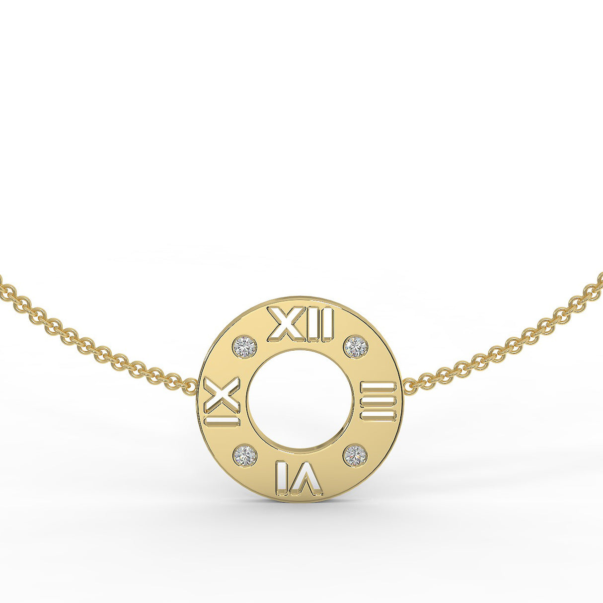 Gold bracelet with diamonds 0.12 ctw