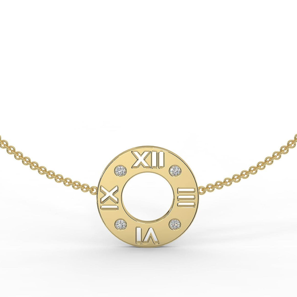 Gold bracelet with diamonds 0.12 ctw