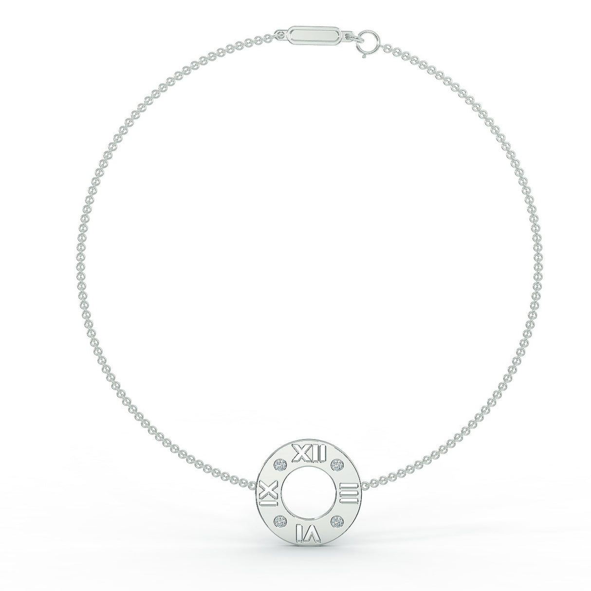 White gold bracelet with 0.12 ctw diamonds