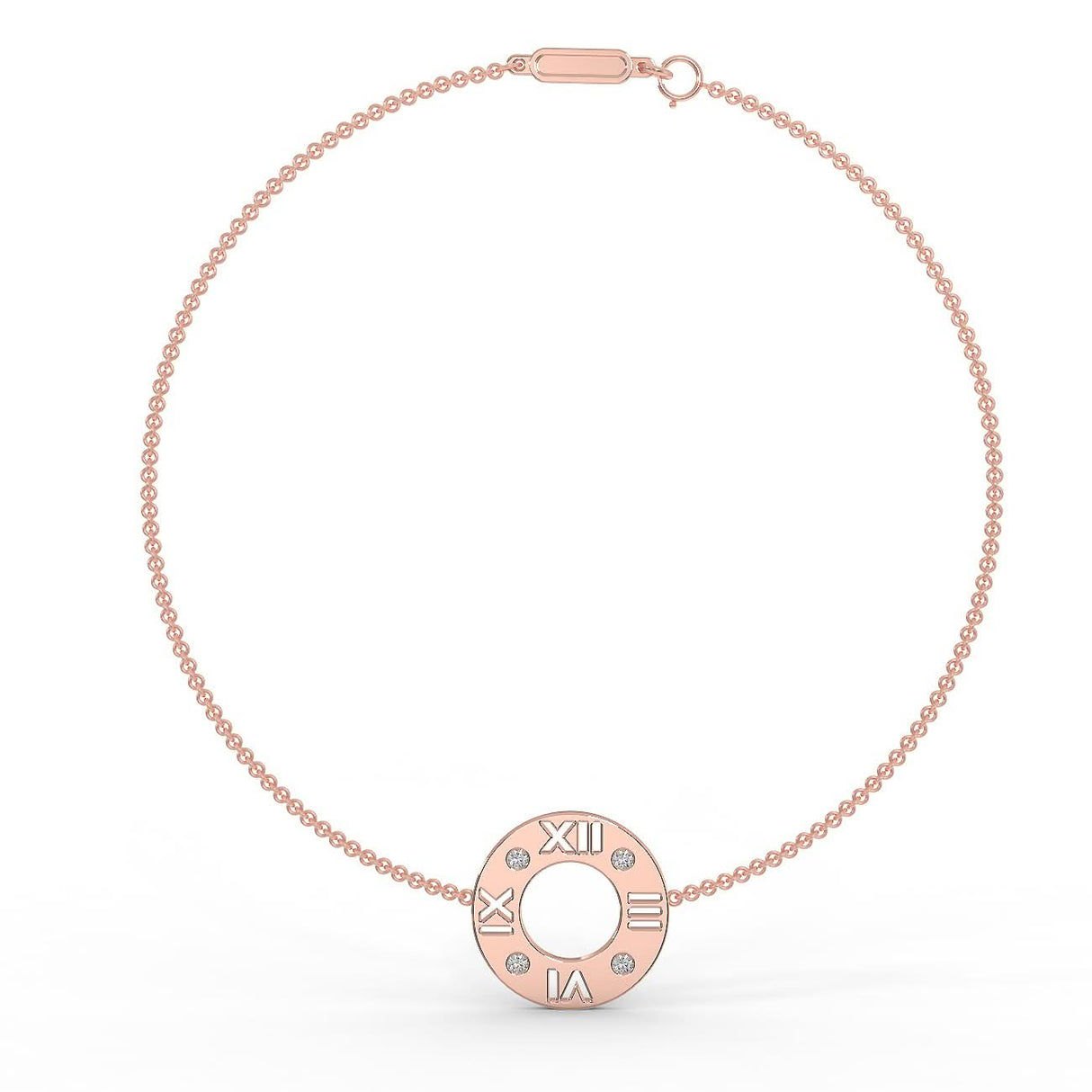 Rose gold bracelet with 0.12 ctw diamonds