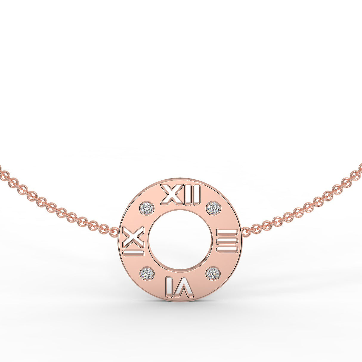 Rose gold bracelet with 0.12 ctw diamonds