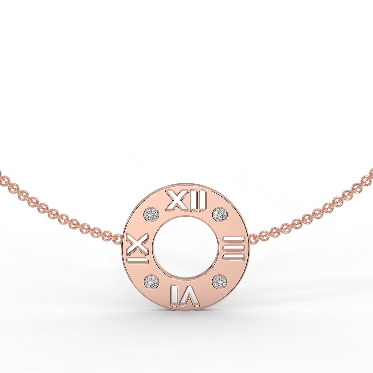 Rose gold bracelet with 0.12 ctw diamonds