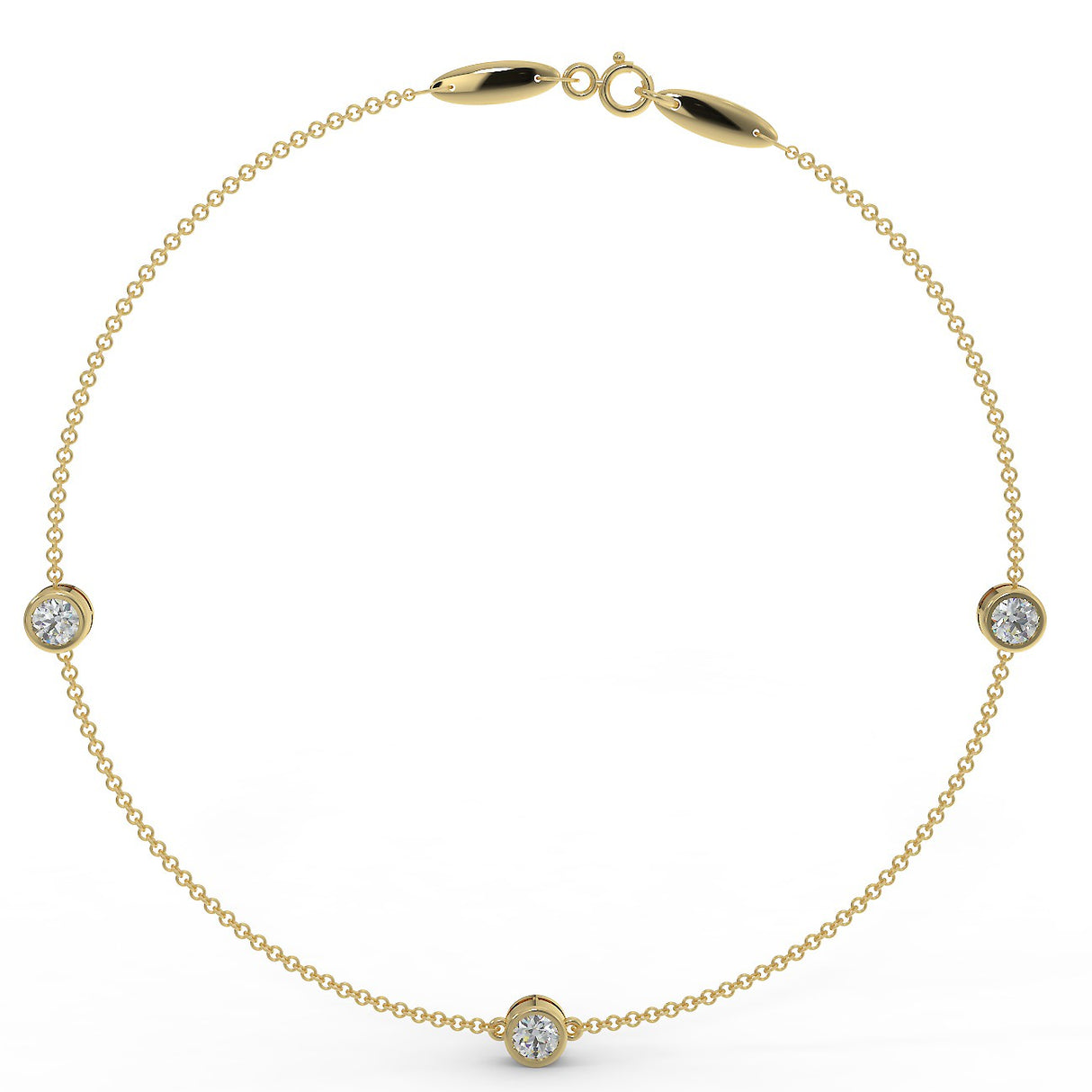 Gold bracelet with 0.90 ctw diamonds