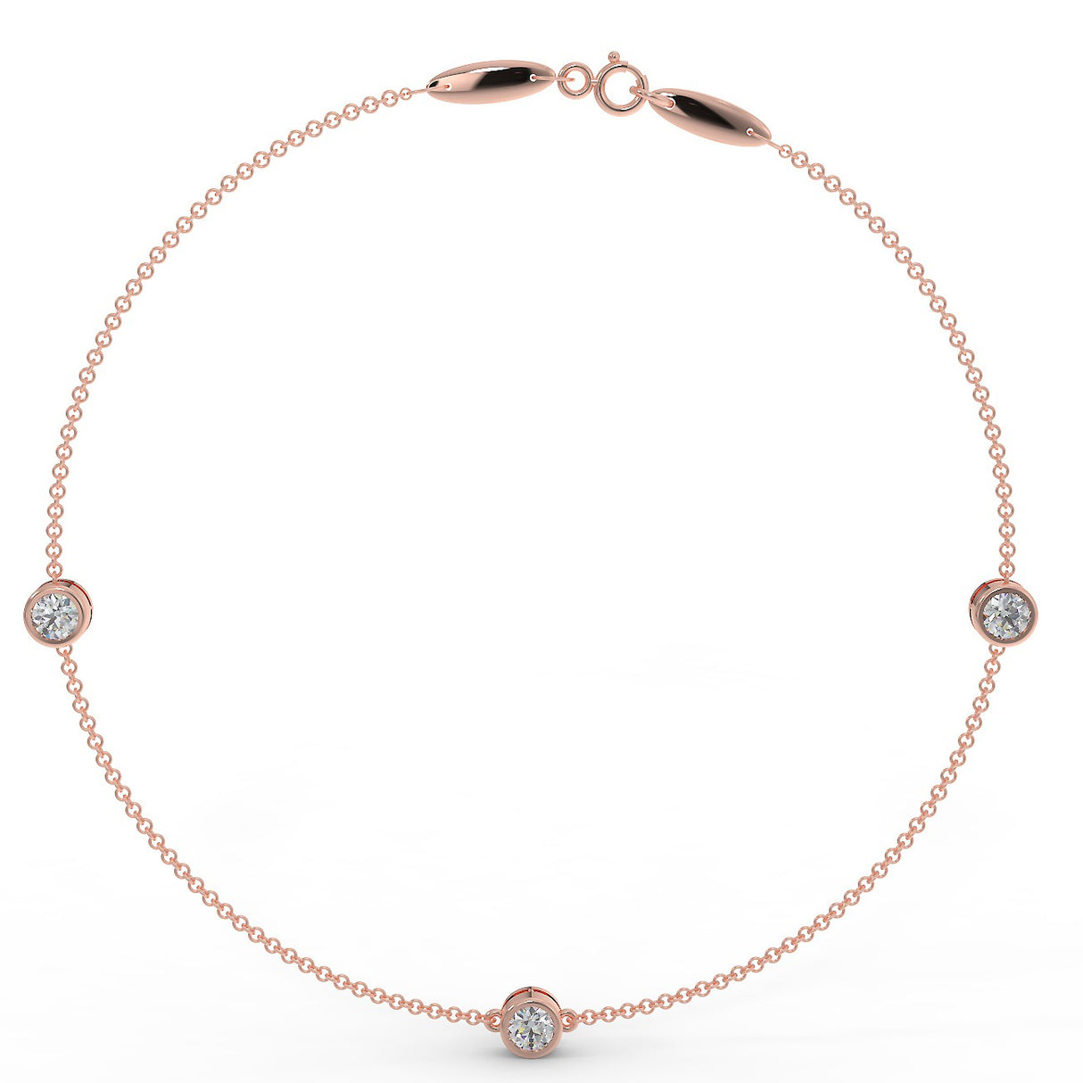 Rose gold bracelet with 0.90 ctw diamonds