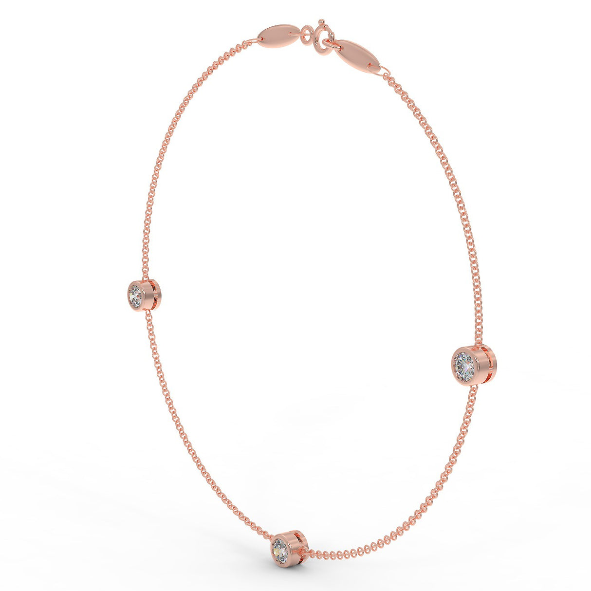 Rose gold bracelet with 0.90 ctw diamonds