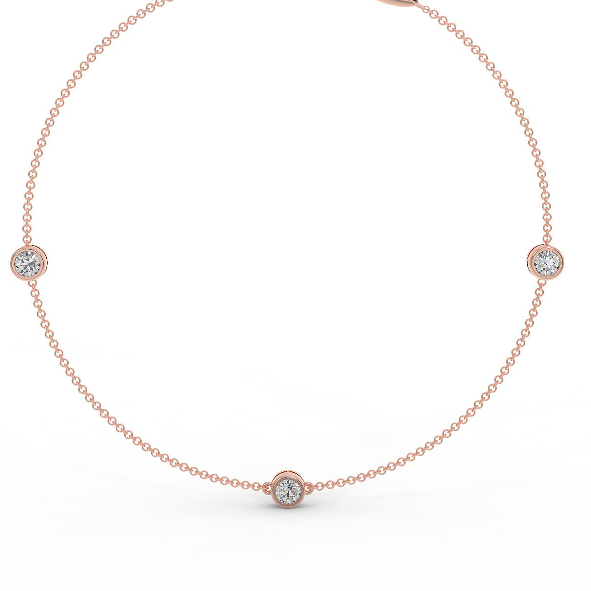 Rose gold bracelet with 0.90 ctw diamonds
