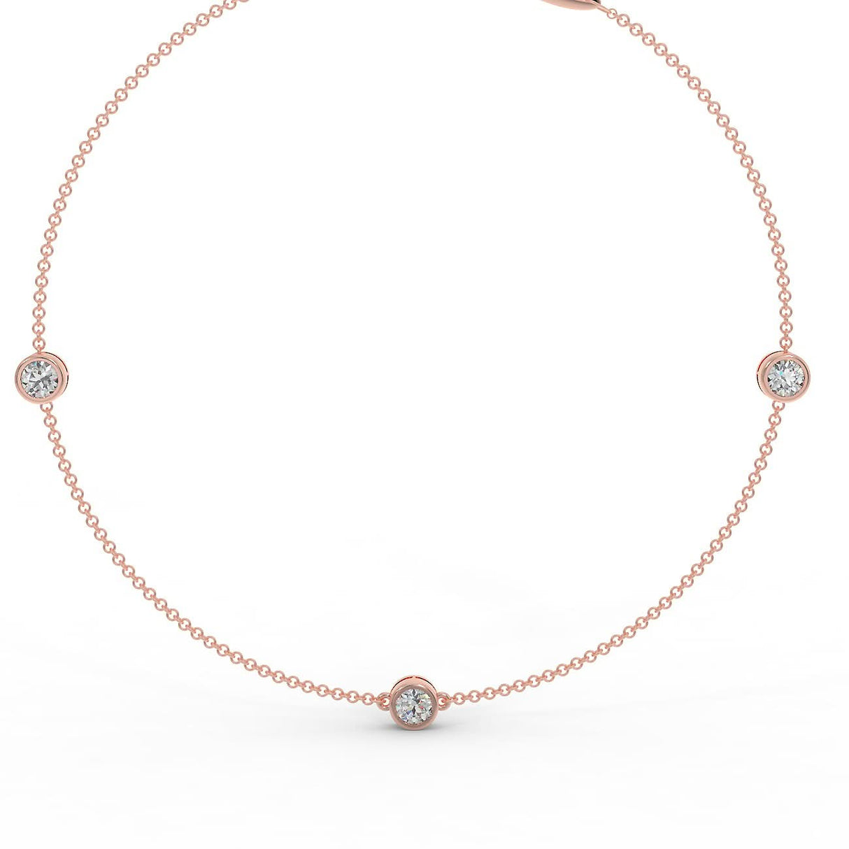 Rose gold bracelet with 0.90 ctw diamonds