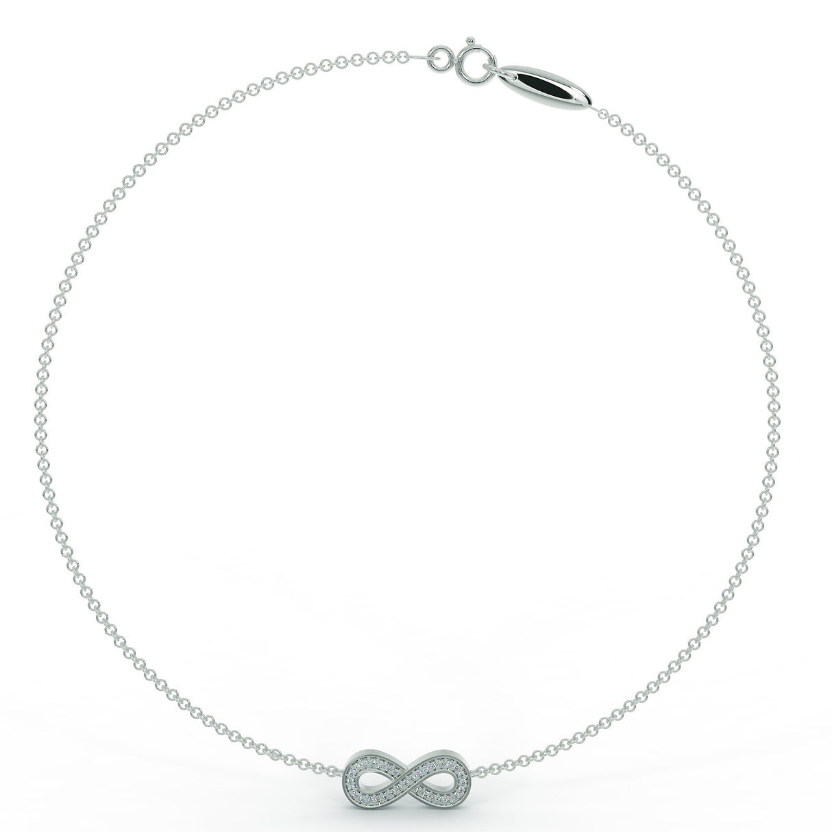 White gold infinity bracelet
