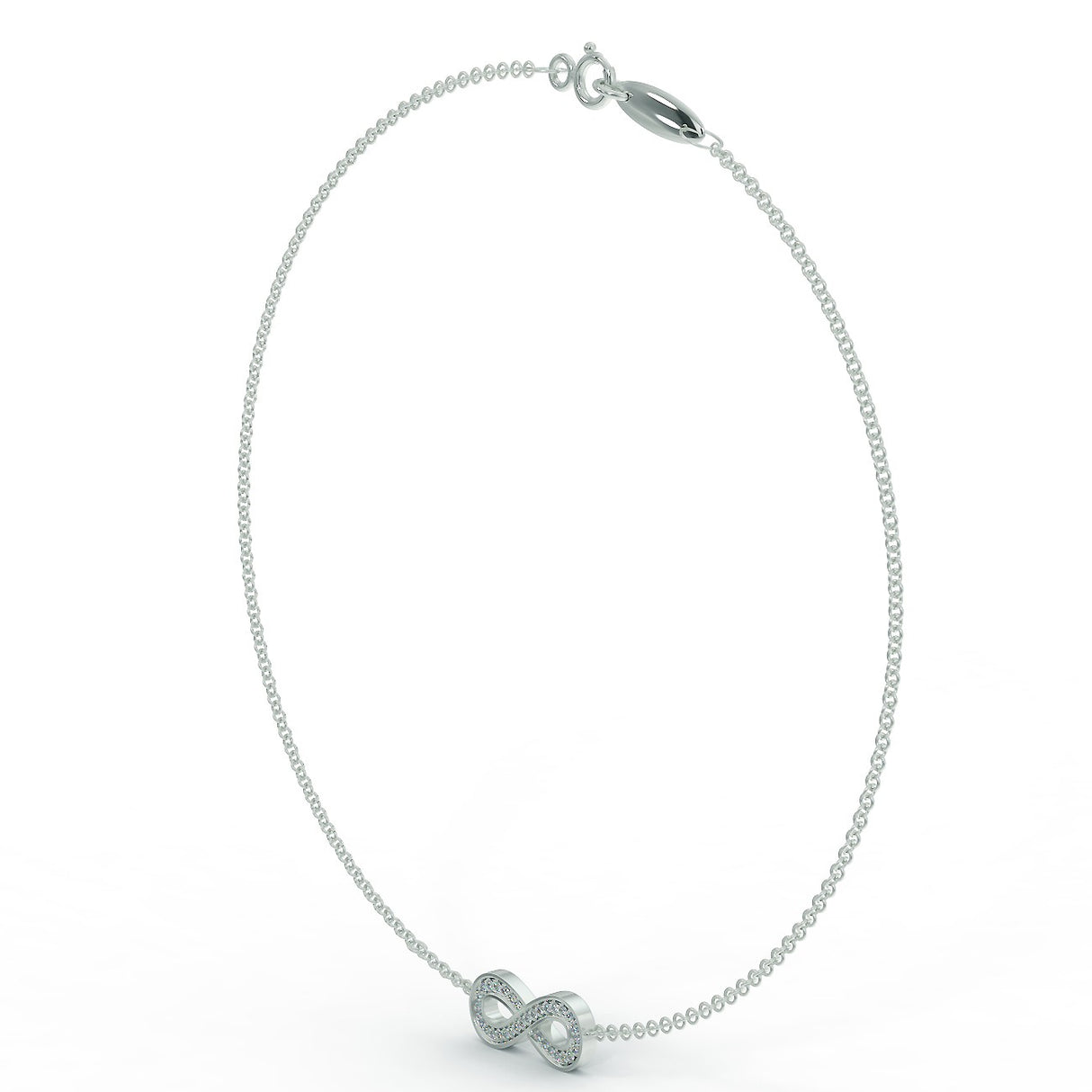 White gold infinity bracelet