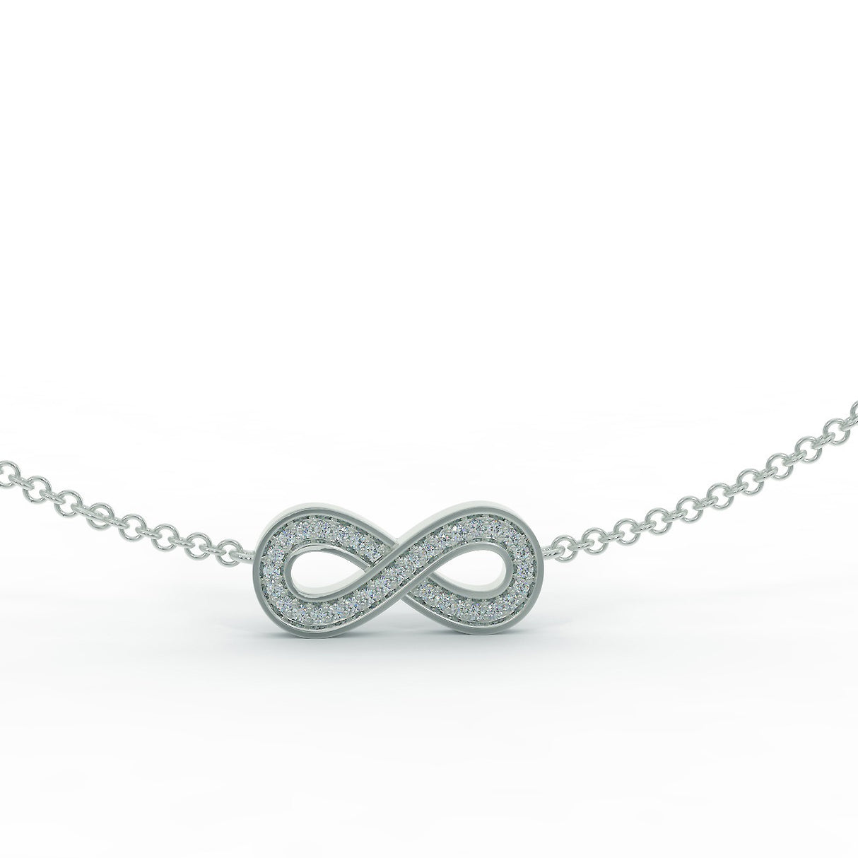 White gold infinity bracelet