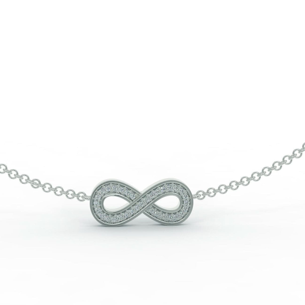 White gold infinity bracelet