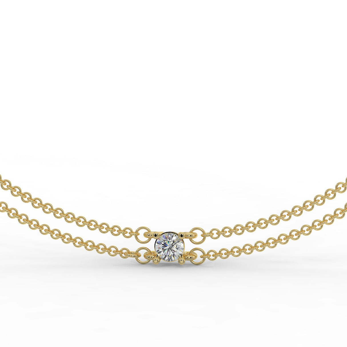 Gold bracelet with a 0.20 ct diamond