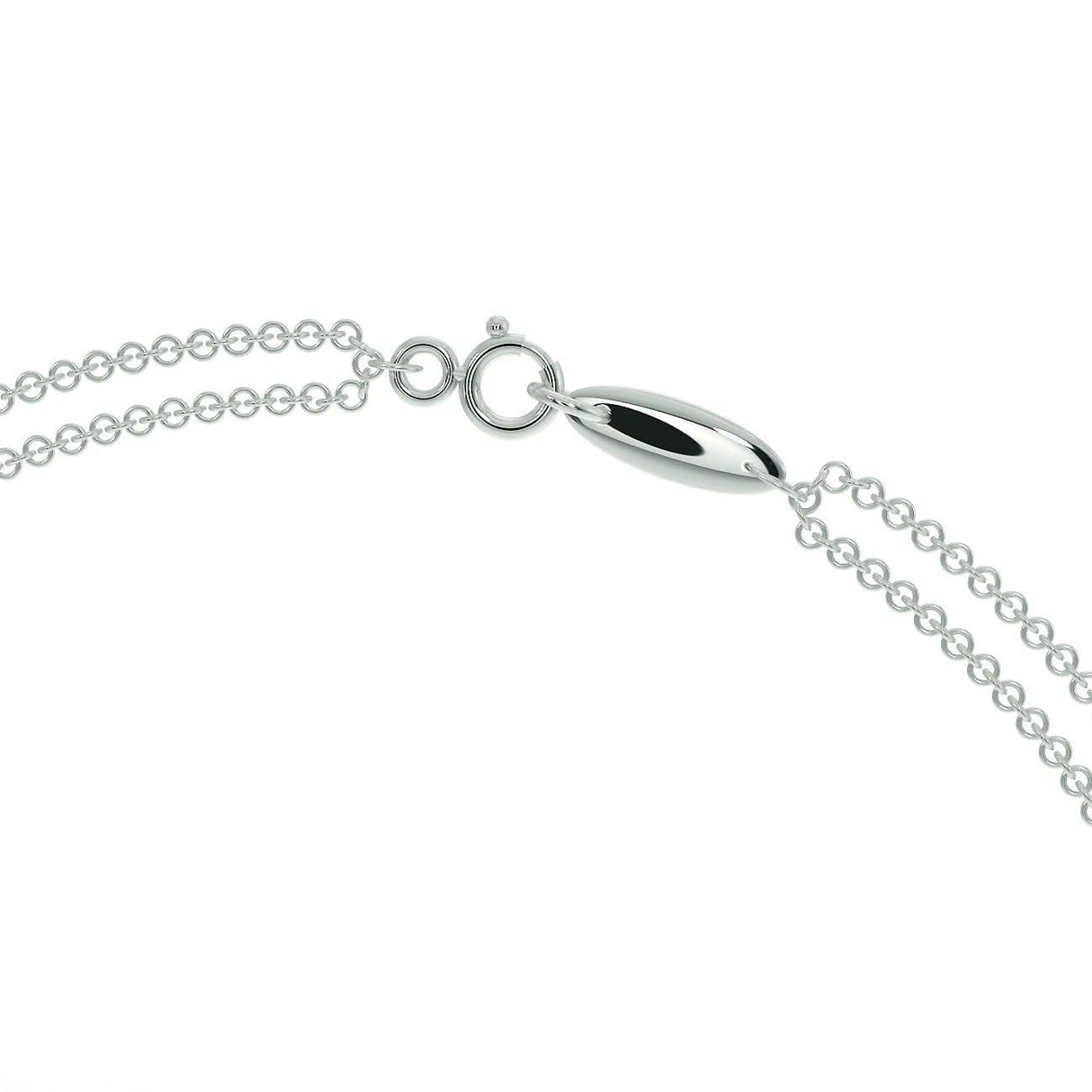Bransoletka z białego złota z diamentem o masie 0,20 ct - zapięcie
