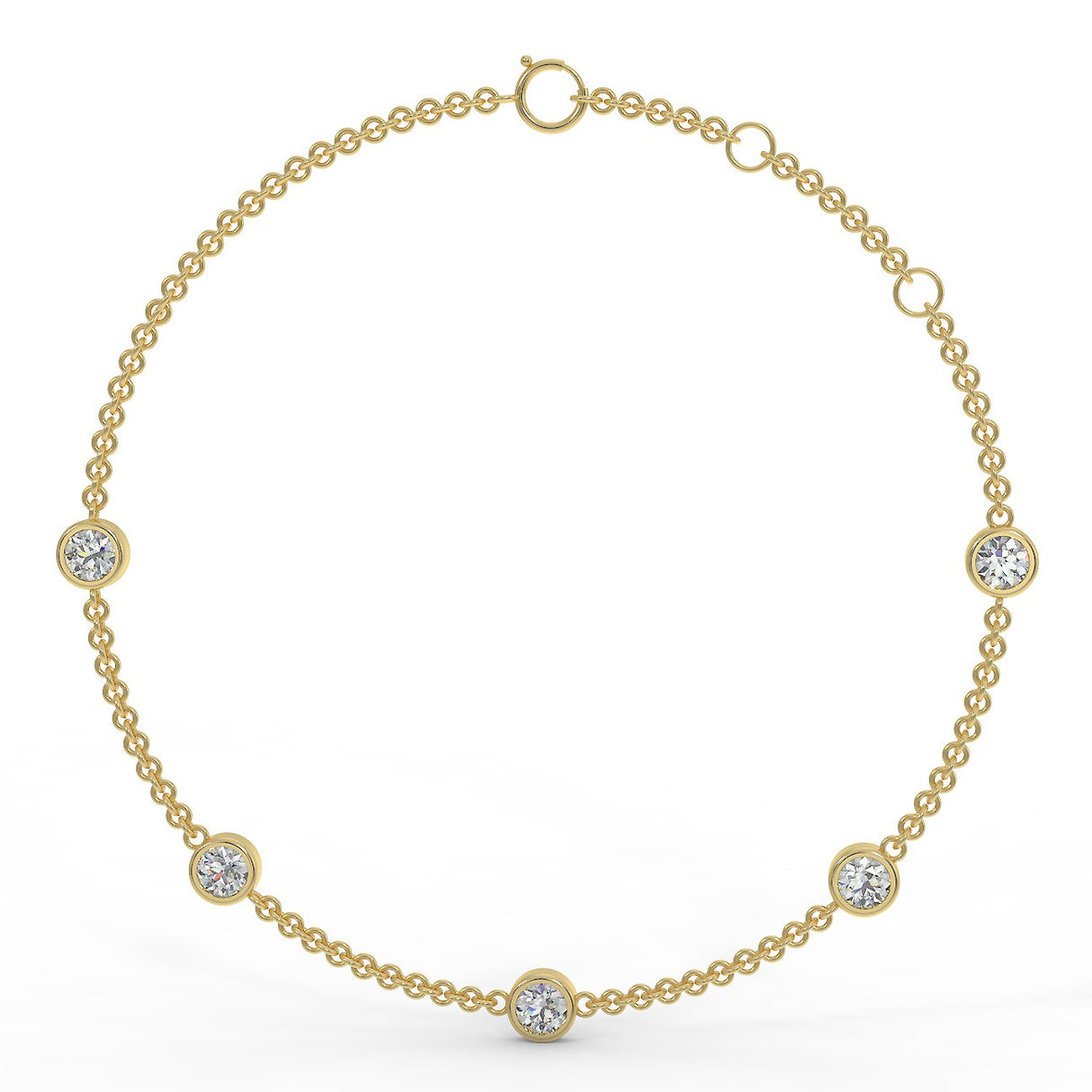 Gold bracelet with 0.75 ctw diamonds