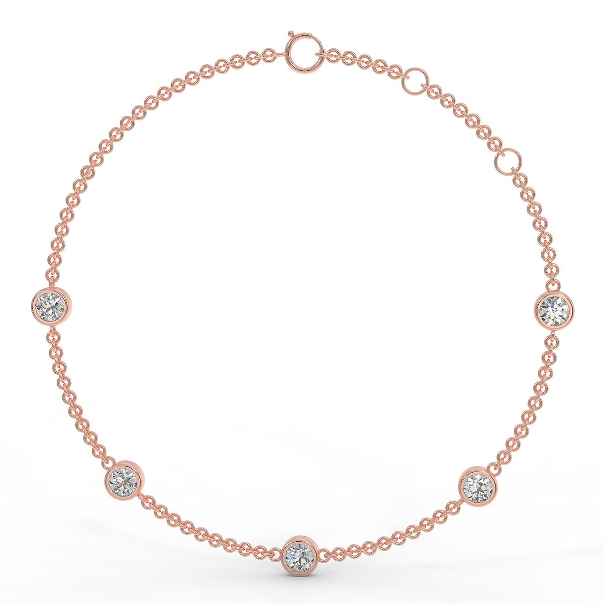 Rose gold bracelet with 0.75 ctw diamonds